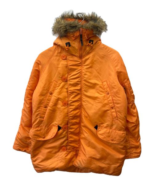 ALPHA（アルファ）ALPHA (アルファ) ALPHA 　N-3Bジャケット オレンジ サイズ:LARGEの古着・服飾アイテム