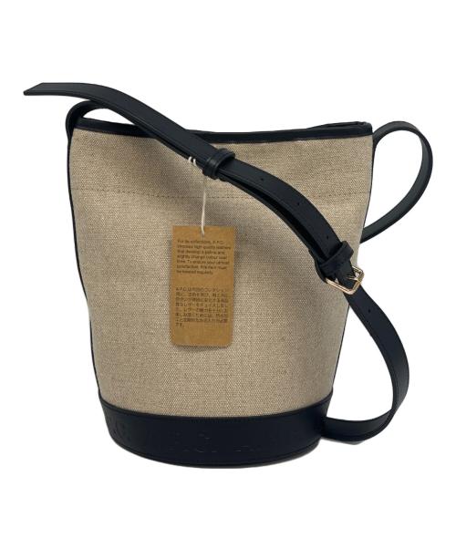A.P.C.（アーペーセー）A.P.C. (アーペーセー) A.P.C. キャンバス　ショルダーバッグ ベージュ×ブラックの古着・服飾アイテム