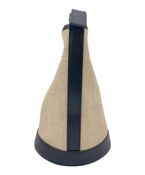 A.P.C.（アーペーセー）A.P.C. (アーペーセー) A.P.C. キャンバス　ショルダーバッグ ベージュ×ブラックの古着・服飾アイテム