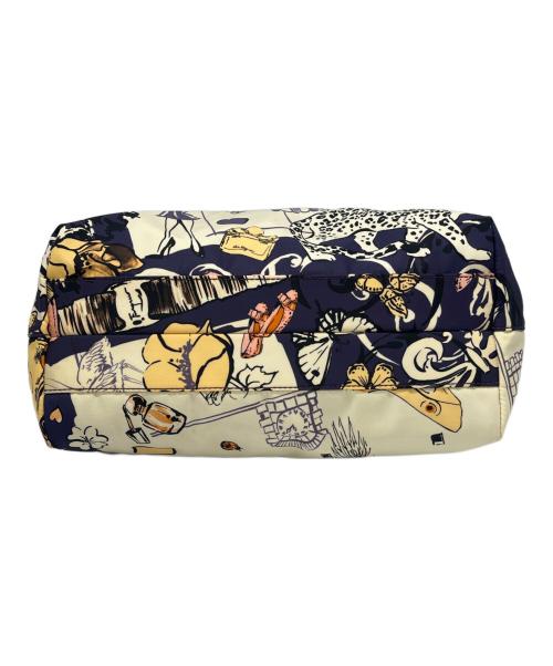 Salvatore Ferragamo（サルヴァトーレ フェラガモ）Salvatore Ferragamo (サルヴァトーレ フェラガモ) Salvatore Ferragamo　ガンチーニ　ナイロントートバッグ アイボリー×パープルの古着・服飾アイテム