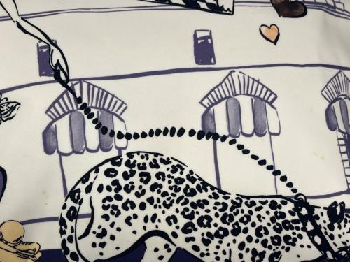 Salvatore Ferragamo（サルヴァトーレ フェラガモ）Salvatore Ferragamo (サルヴァトーレ フェラガモ) Salvatore Ferragamo　ガンチーニ　ナイロントートバッグ アイボリー×パープルの古着・服飾アイテム