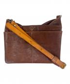 Herzヘルツ）の古着「Herz　レザーショルダーバッグ」｜ブラウン