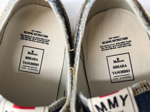 Maison MIHARA YASUHIRO（メゾン ミハラ ヤスヒロ）Maison MIHARA YASUHIRO (メゾン ミハラ ヤスヒロ) Maison MIHARA YASUHIRO ピーターソン　ウォッシュ加工デニム インディゴ×ホワイト サイズ:42の古着・服飾アイテム