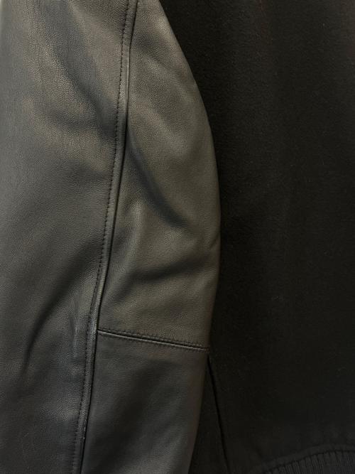 MONKEY TIME（モンキータイム）MONKEY TIME (モンキータイム) MONKEY TIME　袖革ブルゾン ブラック サイズ:XLの古着・服飾アイテム