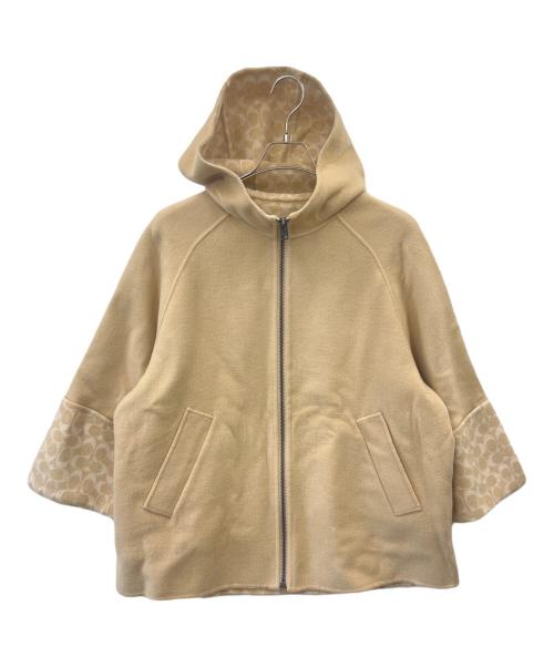COACH（コーチ）COACH (コーチ) COACH ウールケープ ベージュ サイズ:XS/Sの古着・服飾アイテム