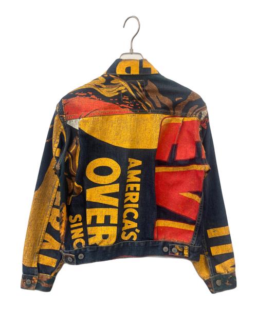 LEVI'S（リーバイス）LEVI'S (リーバイス) LEVI'S　バナープリントデニムジャケット　95年製 ネイビー サイズ:不明の古着・服飾アイテム