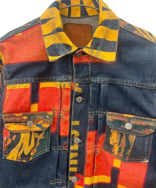 LEVI'S（リーバイス）LEVI'S (リーバイス) LEVI'S　バナープリントデニムジャケット　95年製 ネイビー サイズ:不明の古着・服飾アイテム
