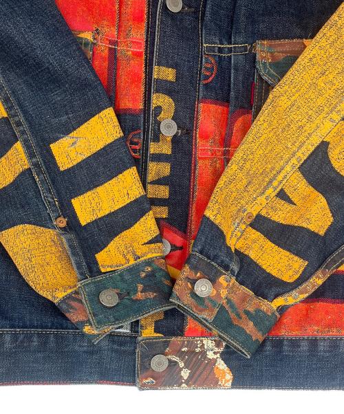 LEVI'S（リーバイス）LEVI'S (リーバイス) LEVI'S　バナープリントデニムジャケット　95年製 ネイビー サイズ:不明の古着・服飾アイテム