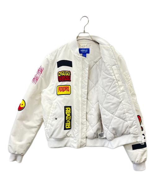 adidas（アディダス）adidas (アディダス) adidas　ボンバージャケット ホワイトの古着・服飾アイテム