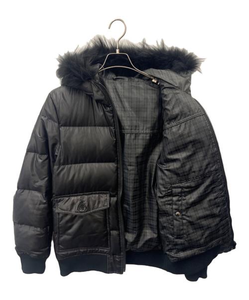 BURBERRY BLACK LABEL（バーバリーブラックレーベル）BURBERRY BLACK LABEL (バーバリーブラックレーベル) BURBERRY BLACK LABEL　リバーシブルダウンジャケット ブラック サイズ:Lの古着・服飾アイテム