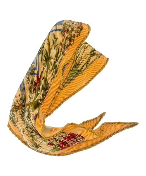 HERMES（エルメス）HERMES (エルメス) HERMES　プリーツスカーフ オレンジの古着・服飾アイテム