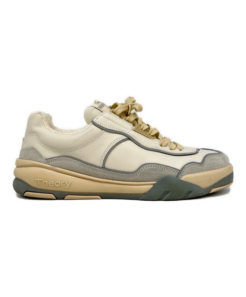 theory（セオリー）theory (セオリー) theory Calf WF205 スニーカー ホワイト×ベージュ サイズ:40の古着・服飾アイテム