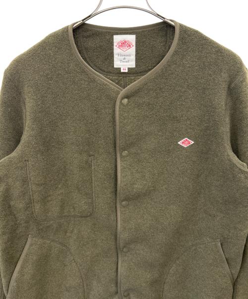 DANTON（ダントン）DANTON (ダントン) DANTON　FLEECE COLLARLESS JACKET　フリースジャケット オリーブ サイズ:44の古着・服飾アイテム