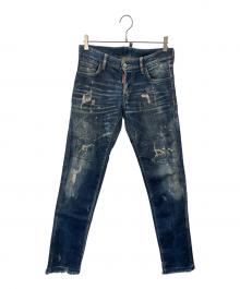 DSQUARED2（ディースクエアード）の古着「DSQUARED2　ダメージ加工デニムパンツ」｜インディゴ