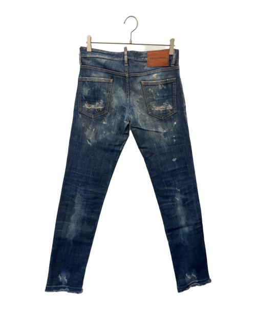 DSQUARED2（ディースクエアード）DSQUARED2 (ディースクエアード) DSQUARED2　ダメージ加工デニムパンツ インディゴ サイズ:44の古着・服飾アイテム
