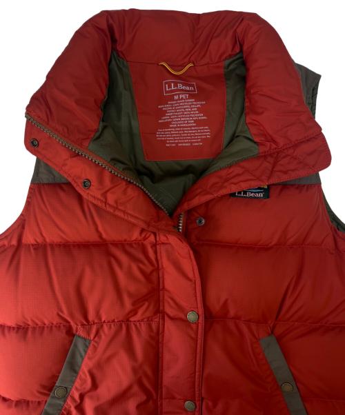 L.L.Bean（エルエルビーン）L.L.Bean (エルエルビーン) L.L.Bean ダウンベスト レッド×ブラウン サイズ:Mの古着・服飾アイテム