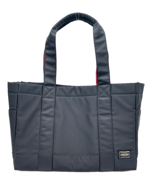 PORTER（ポーター）PORTER (ポーター) PORTER　L-FINE　ナイロントートバッグ ブラック×レッドの古着・服飾アイテム