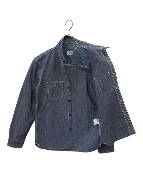 FLAT HEAD（フラット ヘッド）FLAT HEAD (フラット ヘッド) FLAT HEAD　長袖シャツ　ヒッコリー インディゴ サイズ:42の古着・服飾アイテム