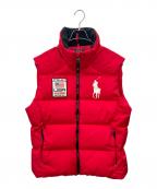 POLO RALPH LAURENポロ・ラルフローレン）の古着「POLO RALPH LAUREN　ダウンベスト」｜レッド