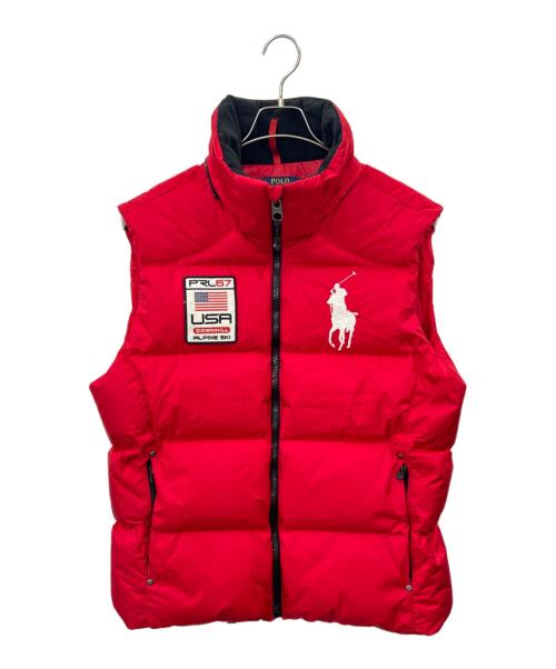 POLO RALPH LAUREN（ポロ・ラルフローレン）POLO RALPH LAUREN (ポロ・ラルフローレン) POLO RALPH LAUREN　ダウンベスト レッド サイズ:Lの古着・服飾アイテム