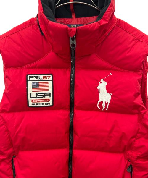 POLO RALPH LAUREN（ポロ・ラルフローレン）POLO RALPH LAUREN (ポロ・ラルフローレン) POLO RALPH LAUREN　ダウンベスト レッド サイズ:Lの古着・服飾アイテム