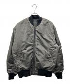 ALPHA×MAISON SPECIALアルファ×メゾンスペシャル）の古着「ALPHA　リバーシブルMA-1ジャケット」｜グレー