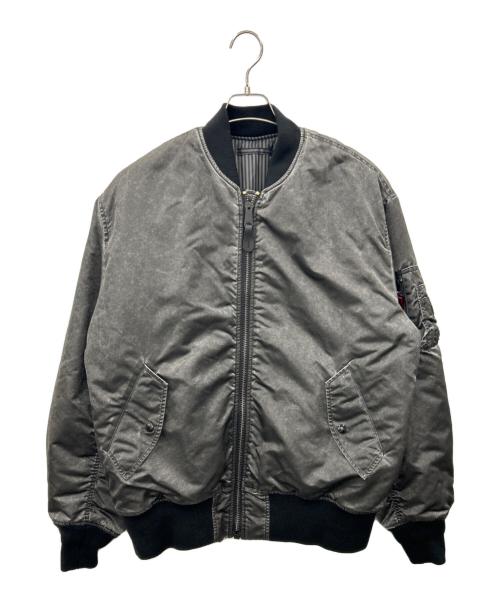 ALPHA（アルファ）ALPHA (アルファ) MAISON SPECIAL (メゾンスペシャル) ALPHA　リバーシブルMA-1ジャケット グレー サイズ:Ｍの古着・服飾アイテム