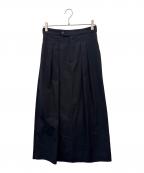CABANキャバン）の古着「CABaN　コットンギャバジン2タックロングスカート」｜ブラック