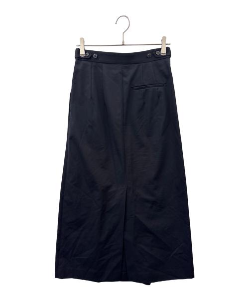 CABAN（キャバン）CABAN (キャバン) CABaN　コットンギャバジン2タックロングスカート ブラック サイズ:Sの古着・服飾アイテム