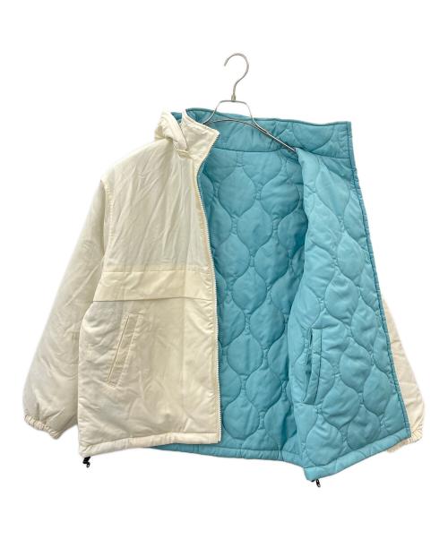 X-GIRL（エックスガール）X-GIRL (エックスガール) X-girl  REVERSIBLE QUILTED JACKET アイボリー×グリーン サイズ:Sの古着・服飾アイテム