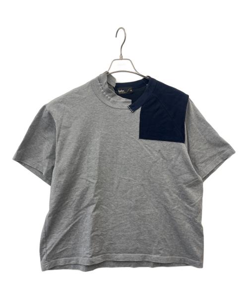 KOLOR（カラー）KOLOR (カラー) KOLOR 半袖カットソー グレー×ネイビー サイズ:2の古着・服飾アイテム