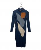 todo kotohayokozawaトゥードゥー コトハヨコザワ）の古着「todo kotohayokozawa　プリーツワンピース」｜ネイビー