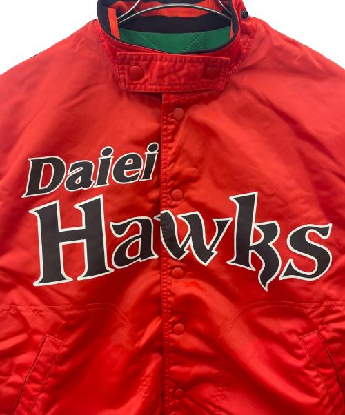 RAWLINGS（ローリングス）RAWLINGS (ローリングス) 福岡ダイエーホークス (フクオカダイエーホークス) RAWLINGS × 福岡ダイエーホークス スタジャン レッド×ブラウン サイズ:Lの古着・服飾アイテム