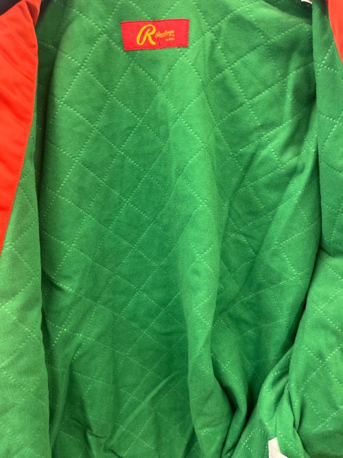 RAWLINGS（ローリングス）RAWLINGS (ローリングス) 福岡ダイエーホークス (フクオカダイエーホークス) RAWLINGS × 福岡ダイエーホークス スタジャン レッド×ブラウン サイズ:Lの古着・服飾アイテム