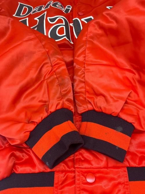 RAWLINGS（ローリングス）RAWLINGS (ローリングス) 福岡ダイエーホークス (フクオカダイエーホークス) RAWLINGS × 福岡ダイエーホークス スタジャン レッド×ブラウン サイズ:Lの古着・服飾アイテム