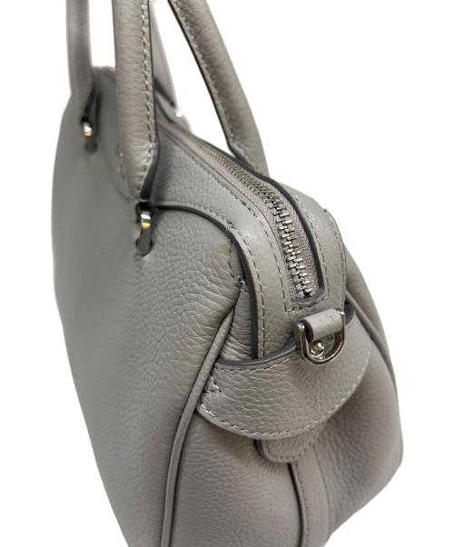 Kate Spade（ケイトスペード）Kate Spade (ケイトスペード) Kate Spade　ミミ ペブル レザーサッッチェル　2WAYバッグ グレーの古着・服飾アイテム