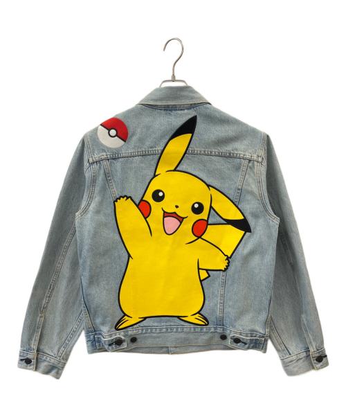 LEVI'S（リーバイス）LEVI'S (リーバイス) ポケモン (ポケモン) LEVI'S × ポケモン　VINTAGE FIT TRUCKER POKEMON ピカチュウ　デニムジャケット ブルー サイズ:Sの古着・服飾アイテム