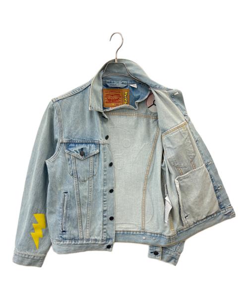 LEVI'S（リーバイス）LEVI'S (リーバイス) ポケモン (ポケモン) LEVI'S × ポケモン　VINTAGE FIT TRUCKER POKEMON ピカチュウ　デニムジャケット ブルー サイズ:Sの古着・服飾アイテム