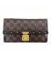 LOUIS VUITTON（ルイ ヴィトン）の古着「LOUIS VUITTON　ダミエ　ポルトフォイユ・ヴェニス　長財布」｜ブラウン