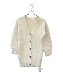 Rosarymoon（ロザリームーン）の古着「ROSARYMOON　厚手カーディガン」｜オフホワイト