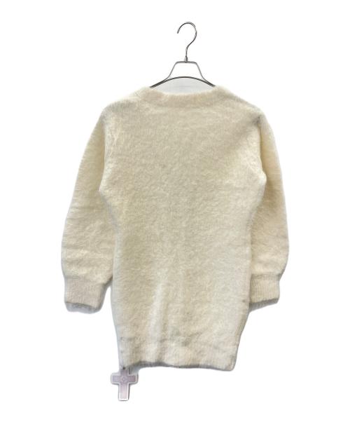 Rosarymoon（ロザリームーン）ROSARYMOON (ロザリームーン) ROSARYMOON　厚手カーディガン オフホワイト サイズ:Fの古着・服飾アイテム