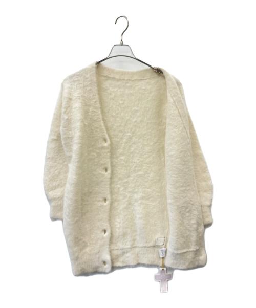 Rosarymoon（ロザリームーン）ROSARYMOON (ロザリームーン) ROSARYMOON　厚手カーディガン オフホワイト サイズ:Fの古着・服飾アイテム