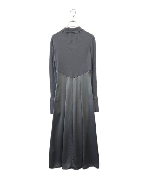 FRAY ID（フレイ アイディー）FRAY ID (フレイ アイディー) FRAY ID　ポロカラーニットコンビワンピ グレー サイズ:Fの古着・服飾アイテム