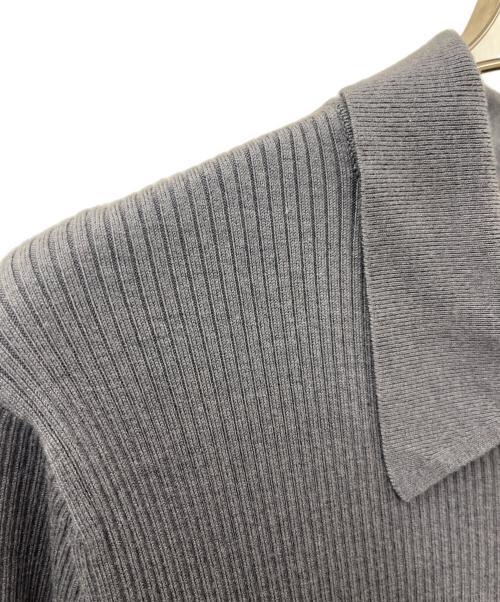 FRAY ID（フレイ アイディー）FRAY ID (フレイ アイディー) FRAY ID　ポロカラーニットコンビワンピ グレー サイズ:Fの古着・服飾アイテム