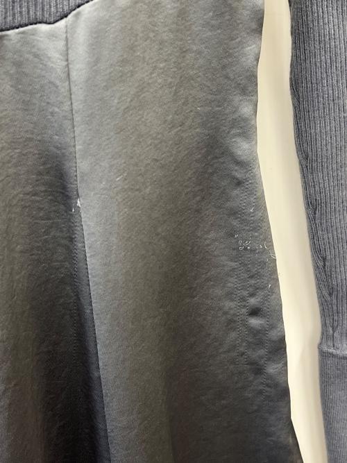 FRAY ID（フレイ アイディー）FRAY ID (フレイ アイディー) FRAY ID　ポロカラーニットコンビワンピ グレー サイズ:Fの古着・服飾アイテム