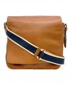 COACHコーチ）の古着「COACH　ショルダーバッグ」｜ブラウン×ネイビー
