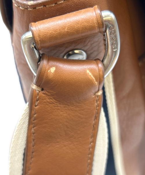 COACH（コーチ）COACH (コーチ) COACH　ショルダーバッグ ブラウン×ネイビーの古着・服飾アイテム