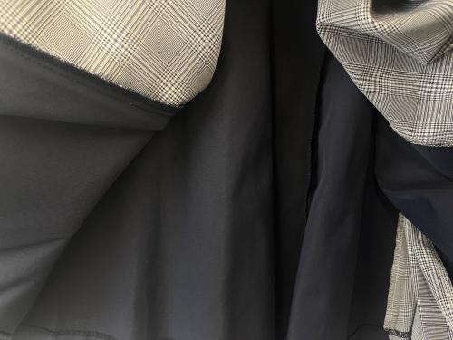 furfur（ファーファー）FURFUR (ファーファー) FURFUR　アシンメトリータックスカート ネイビー×グレー サイズ:Fの古着・服飾アイテム