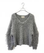 THE TOEザ・トゥー）の古着「THE TOE  Pigalle shaggy Vneck knit」｜グレー