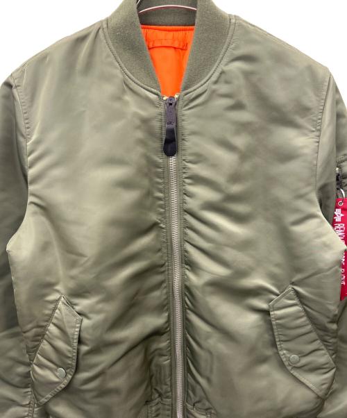 ALPHA（アルファ）ALPHA (アルファ) ALPHA　リバーシブルMA-1ジャケット オリーブ×オレンジ サイズ:XLの古着・服飾アイテム